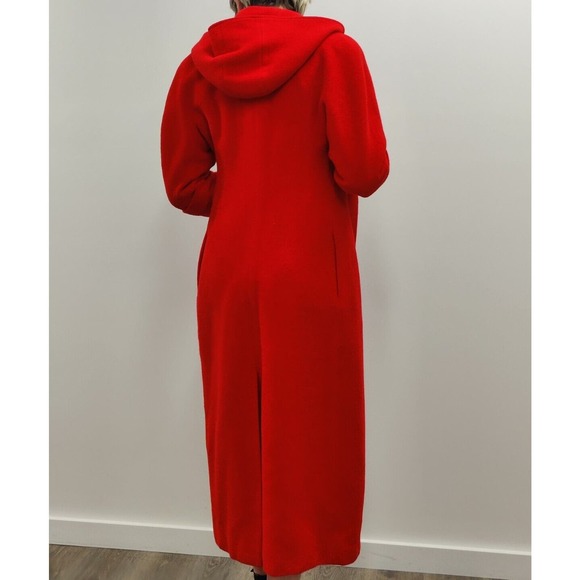 Ultra Rare 90s Vintage RED Stephen Sprouse wool Coat Sz 6 - Picture 4 of 12